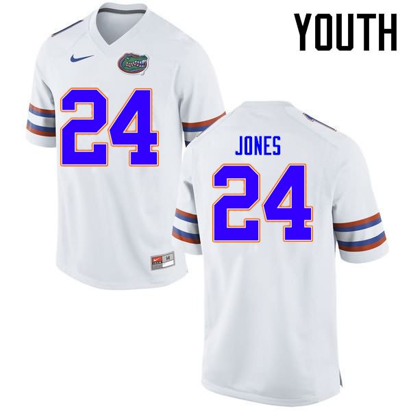 NCAA Florida Gators Matt Jones Youth #24 Nike White Stitched Authentic College Football Jersey GEO8064GP